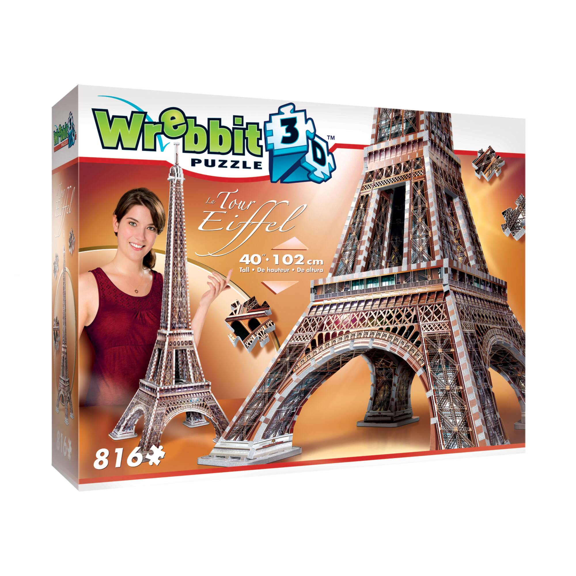 Wrebbit 3D Puzzle™ Eiffel Tower 816 Piece Puzzle